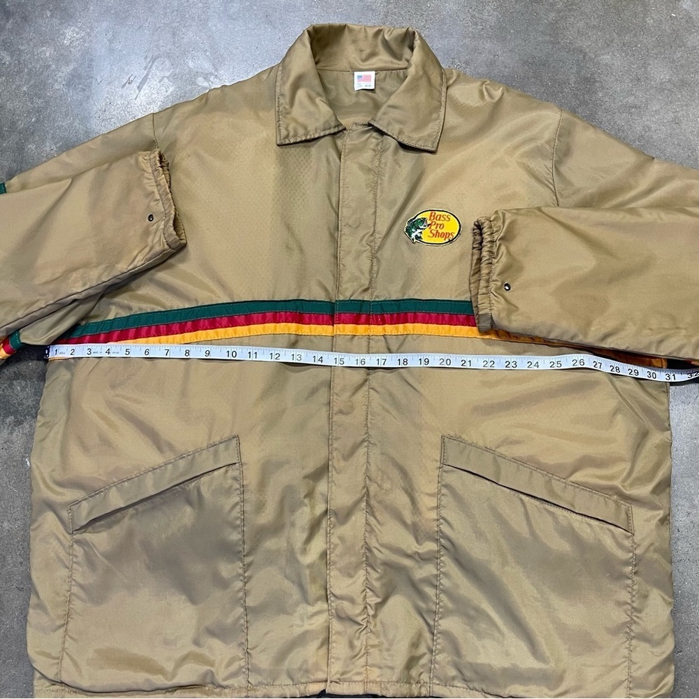 Vintage Bass Pro Shops Stearns Jacket XXL Tan Stripe Outdoor USA - Picture 8 of 10